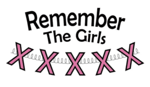 Previous logo for Remember The Girls with the string of pink X's.