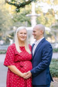 Beautiful young couple celebrating their pregnancy.